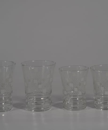 Glass｜ショットグラス｜幾何学模様｜フランス