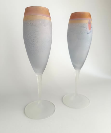 Glass｜シャンパングラス｜アートガラス｜北欧