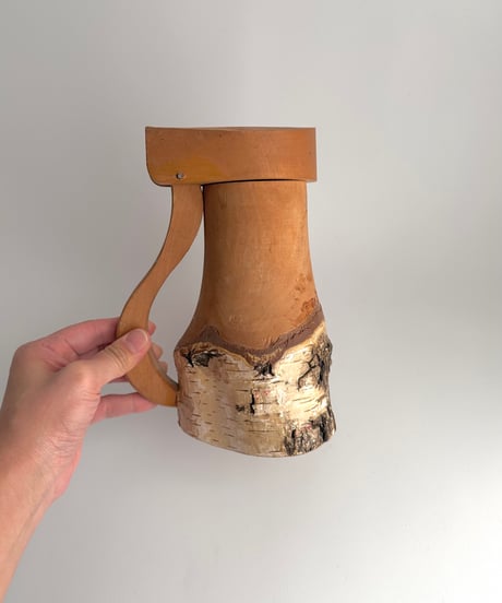 Wood jug｜蓋付きジャグ｜水差し｜木製
