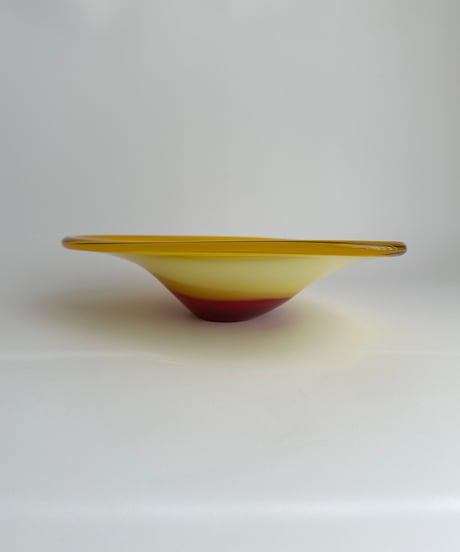 Bowl｜Bergdala｜大きなガラスのボウル｜オレンジ｜フルーツボウル