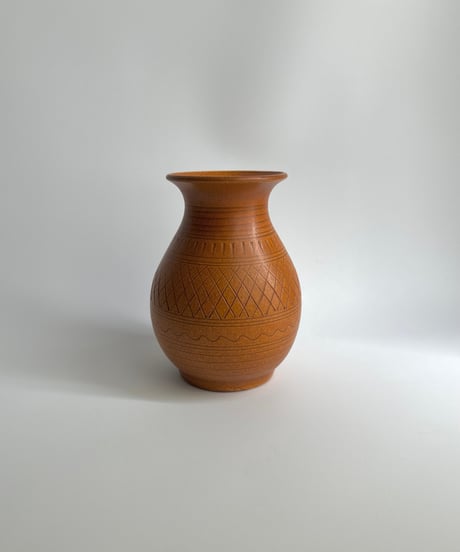 Vase｜Wilhelm Kagel｜東ドイツ｜キャメル｜花器