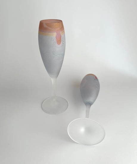 Glass｜シャンパングラス｜アートガラス｜北欧