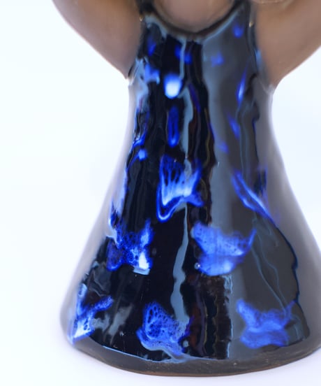 Figure｜Vallis Keramik｜青い髪飾りの女の子｜陶器人形｜スウェーデン