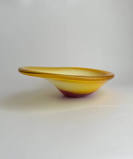 Bowl｜Bergdala｜大きなガラスのボウル｜オレンジ｜フルーツボウル