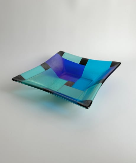 Tray｜アートガラス｜ガラスの皿｜トレイ｜北欧