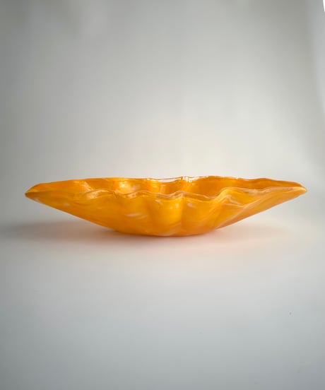 Bowl｜大きなガラスボウル｜オレンジ