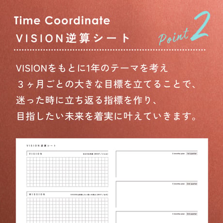 タイムコーディネート手帳2025年（2024年10月はじまり）■手帳単体■