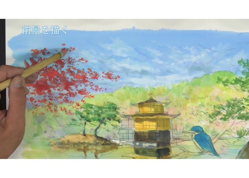 地塗りの進め方『金閣寺』 美術監督 武重洋二による