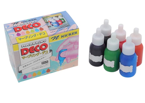 マーブリング・デコ　パステルカラー６色セット【MD-6PN】