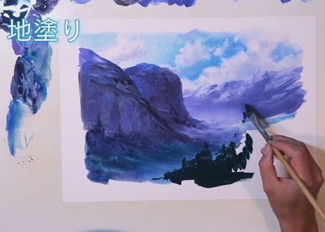 アナログ背景美術7　雪と渓谷　ノーカット版（字幕なし）　【MP4】  ダウンロードガイド