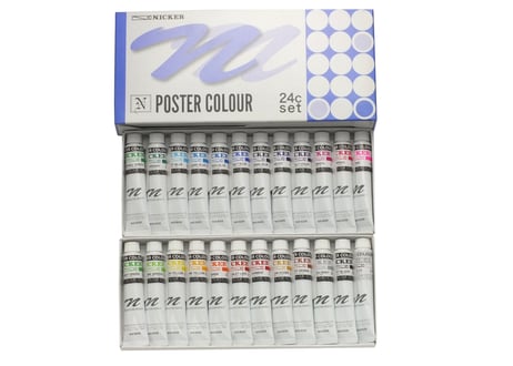 ポスターカラー20ML　24色セット【プレゼント包装品】