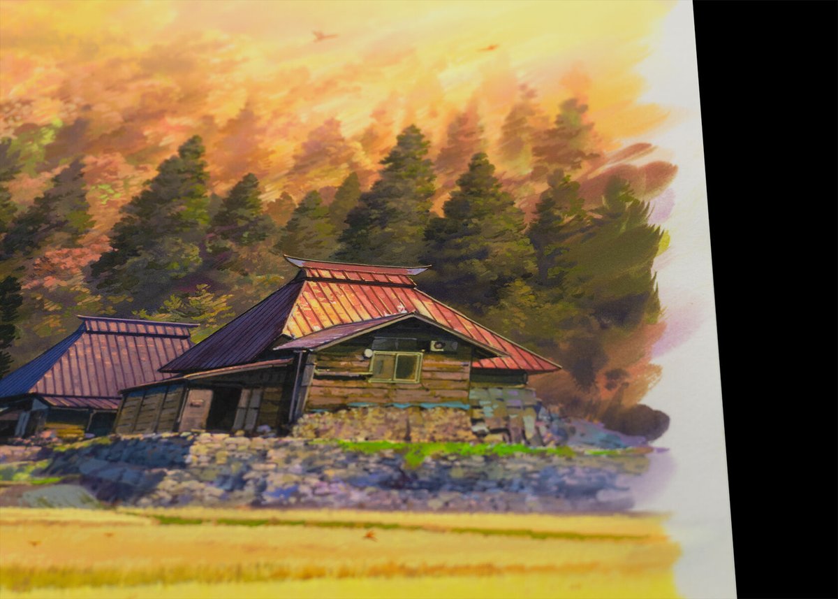 堤栄「軽井沢」リトグラフ 直筆サイン・落款入り 額縁入り 日本画家 風景画 堤栄「軽井沢」リトグラフ 直筆サイン・落款入り 額縁入り 日本