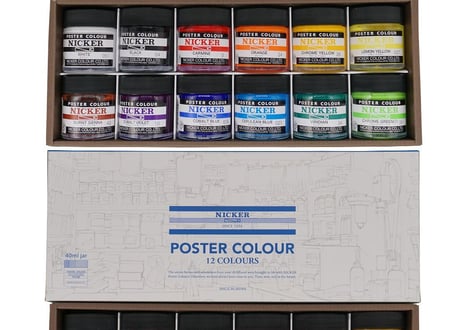 ポスターカラー40ML　24色セット / POSTER COLOUR 40ML 24-Color Set
