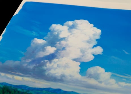サイン入り「日本の夏　新潟　越後妻有」渡邊洋一／複製画