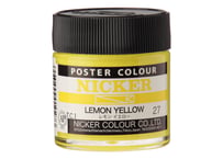 ポスターカラー40ml　＃027　レモンイエロー　LEMON YELLOW