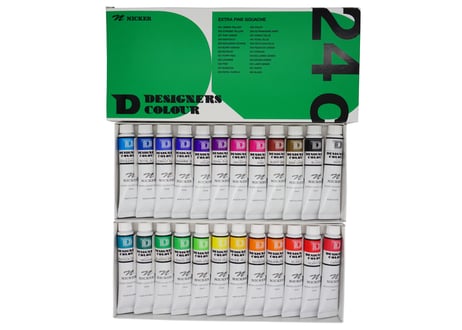 デザイナースカラー20ML　24色セット（カラーチャート付き）　Designer's Color 20ML 24-Color Set (with Color Chart)