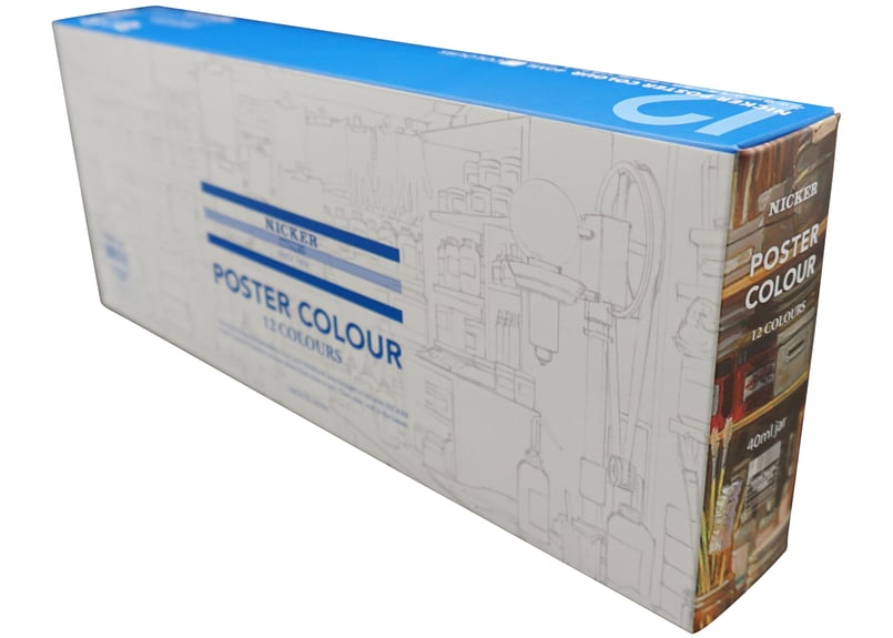 ポスターカラー40ML 12色セット+線描筆 蒼鷹2本組【プレゼント ポスターカラー40ML 12色セット+線描筆 蒼鷹2本組【プレゼント