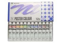 ポスターカラー20ML　12色セット / POSTER COLOUR 20ML 12-Color Set