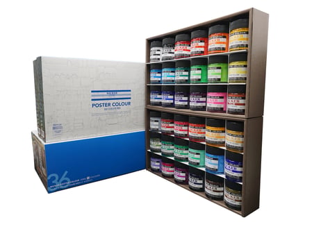 ニッカー【NICKER】　ポスターカラー40mlアニメ背景画セット　36色プロフェッショナルプラス　PC40ml Anime Background 36-Color Professional Set＋