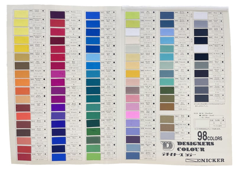 デザイナースカラー20ML 18色セット（カラーチャート付き） Designer's