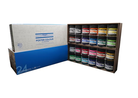 ニッカー【NICKER】　ポスターカラー40mlアニメ背景画セット　24色プロフェッショナルプラス　PC40ml Anime Background 24-Color Professional Set＋