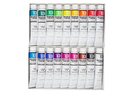 デザイナースカラー20ML　18色セット（カラーチャート付き）　Designer's Color 20ML 18-Color Set (with Color Chart)
