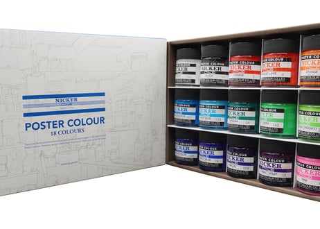 ポスターカラー40ML　18色セット / POSTER COLOUR 40ML 18-Color Set