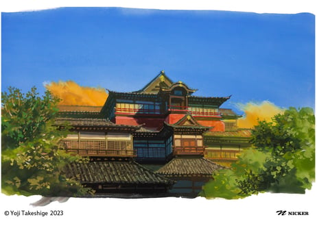 武重洋二美術監督作品　Joy of Painting season1 ポストカードセット　Yoji Takeshige Artwork Postcard Set of 5  S1