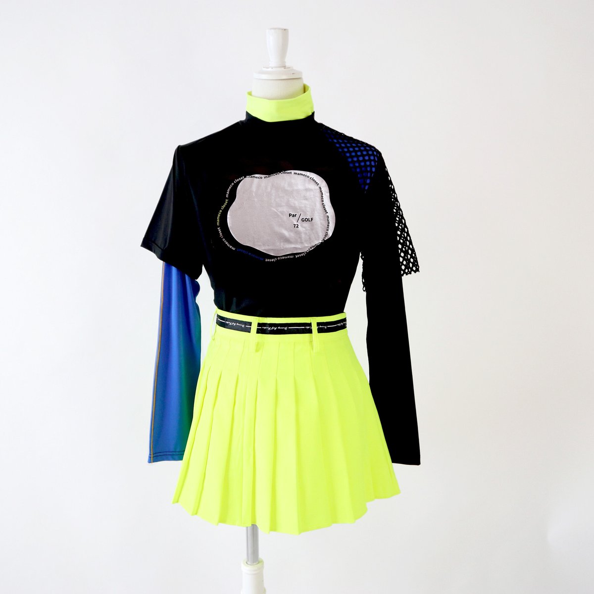 ARCHIVIO メッシュ長袖トップスとスカートのセットアップ ARCHIVIO メッシュ長袖トップスとスカートのセットアップ