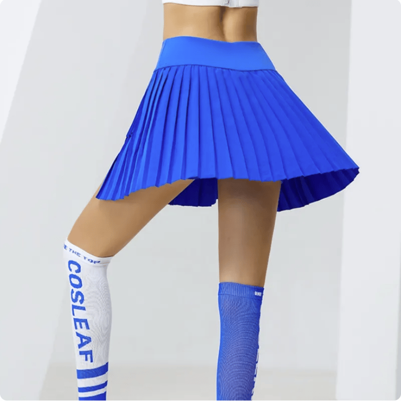 【BRIEFING】ベーシックスカート インナーパンツ付き Sサイズ 美品 ブループリーツ インナーペチパン付き | mamecocloset