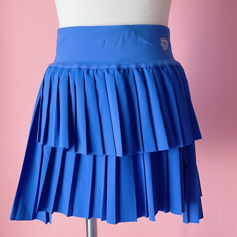 ブループリーツスカート インナーパンツ付き ☆ ネイビー Sサイズ ミニスカート プリーツ 通販 インナー付き