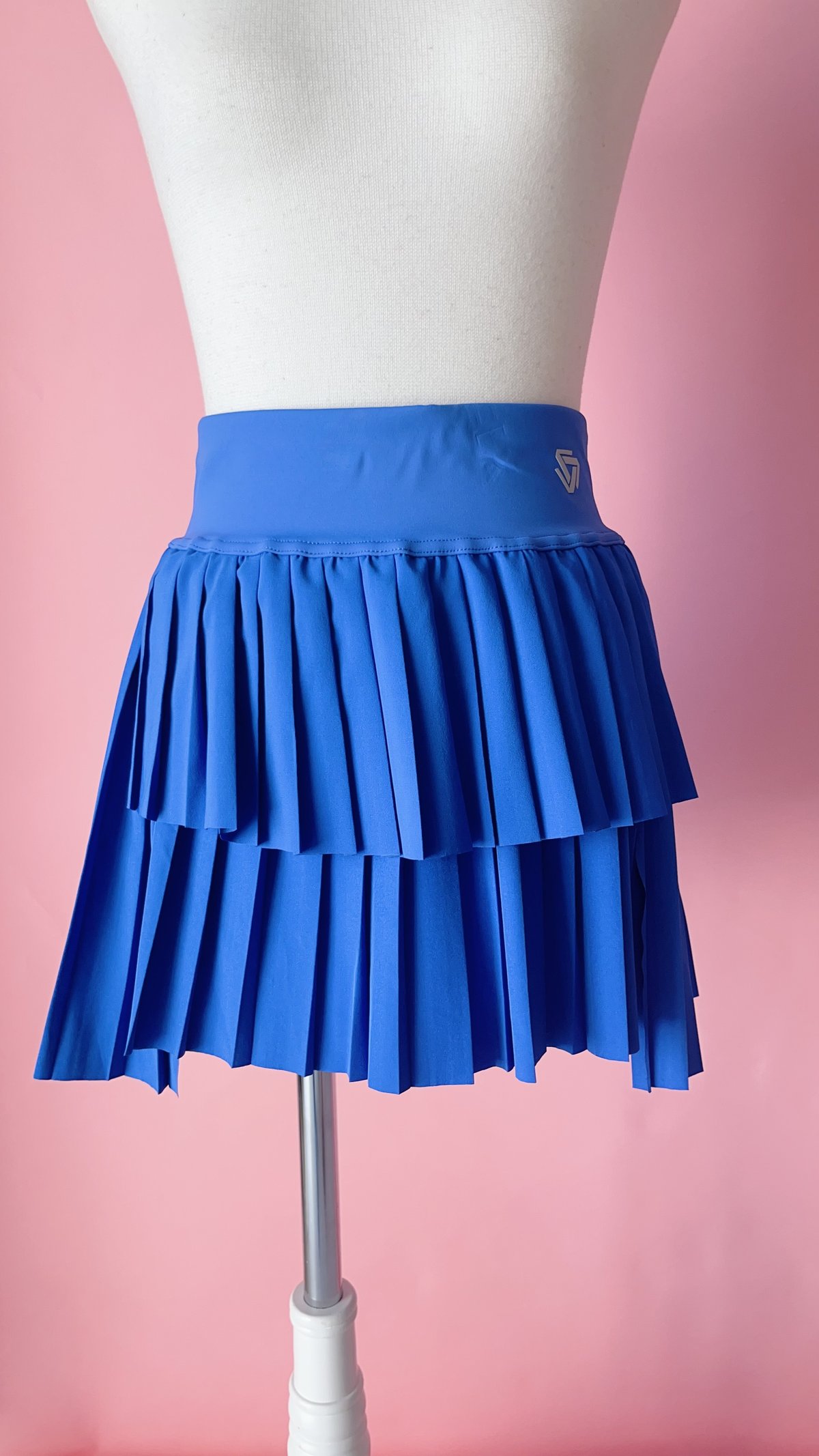 ブループリーツスカート インナーパンツ付き ブループリーツ インナーペチパン付き | mamecocloset