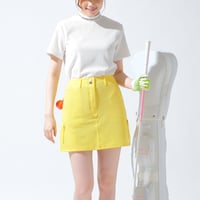 蛍光イエロー インナーペチパン付きプリーツスカート | mamecocloset