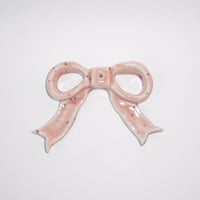 Pink Dots Ribbon Incense Holder / Yes!ceramic