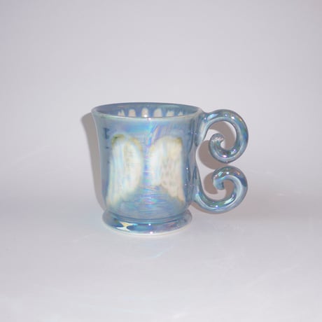 Love Handle Blue Wing Mug / Yes!ceramic