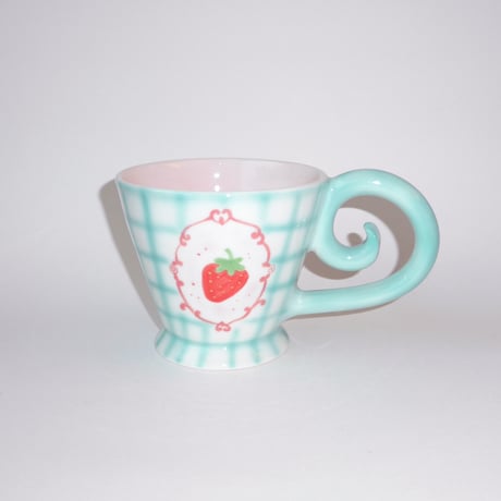 Swirl Handle Strawberry Mug / Yes!ceramic