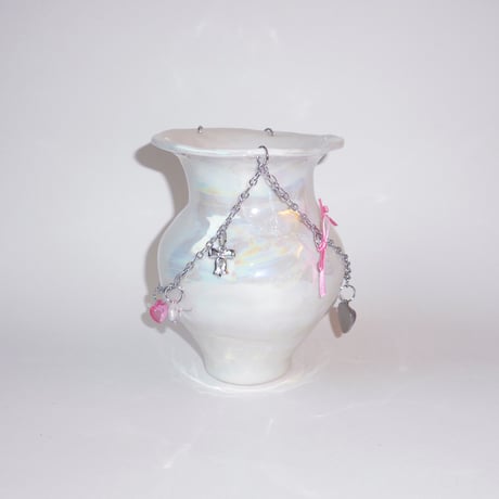 Ribbon With Chain Mini Flower Vase / Yes!ceramic