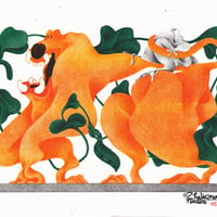 Tiger and frog / Nadiia Zhelieznova