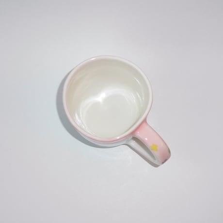 Blue Check Ribbon Mug / Yes!ceramic