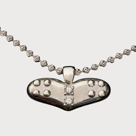 Studded Heart Pendant  / Sara Yukiko