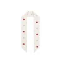Thin Polka Scarf Ivory / hai