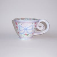 Swirl Handle Ribbon Mug / Yes!ceramic