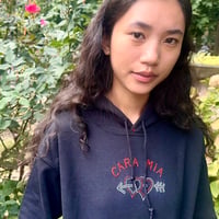 CaraMia Black Lightweight Hooded Sweatshirt / Vanna Youngstein