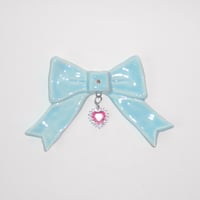 Sky Blue Ribbon Incense Holder / Yes!ceramic