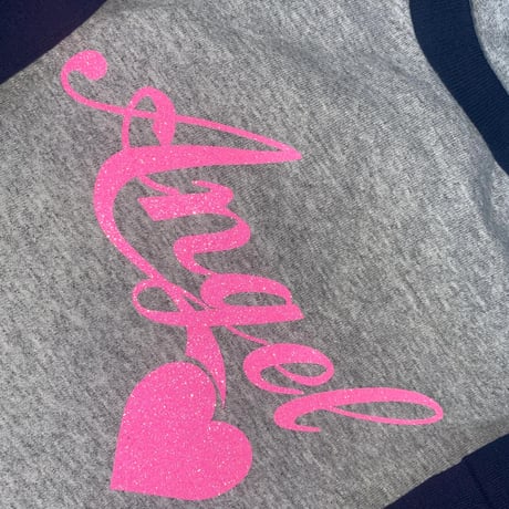Angel Heart Baseball Tee Pink Sparkle / Vanna Youngstein
