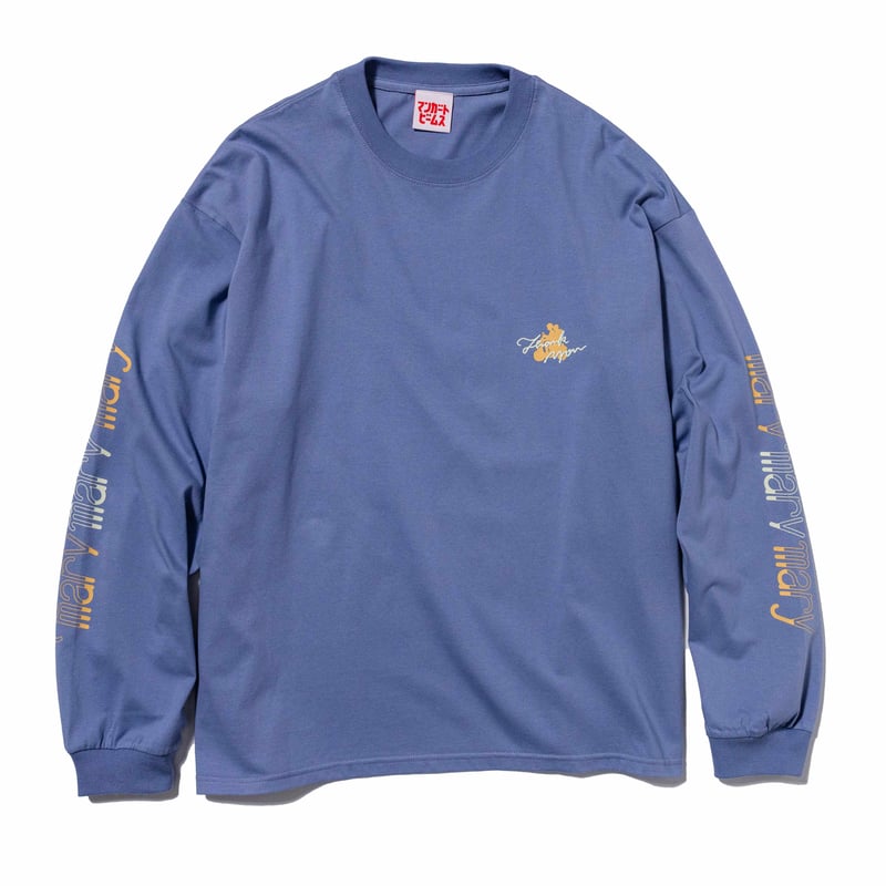 サンセットシティ ロンT -SmokeBlue- 【マリマリマリー×マン