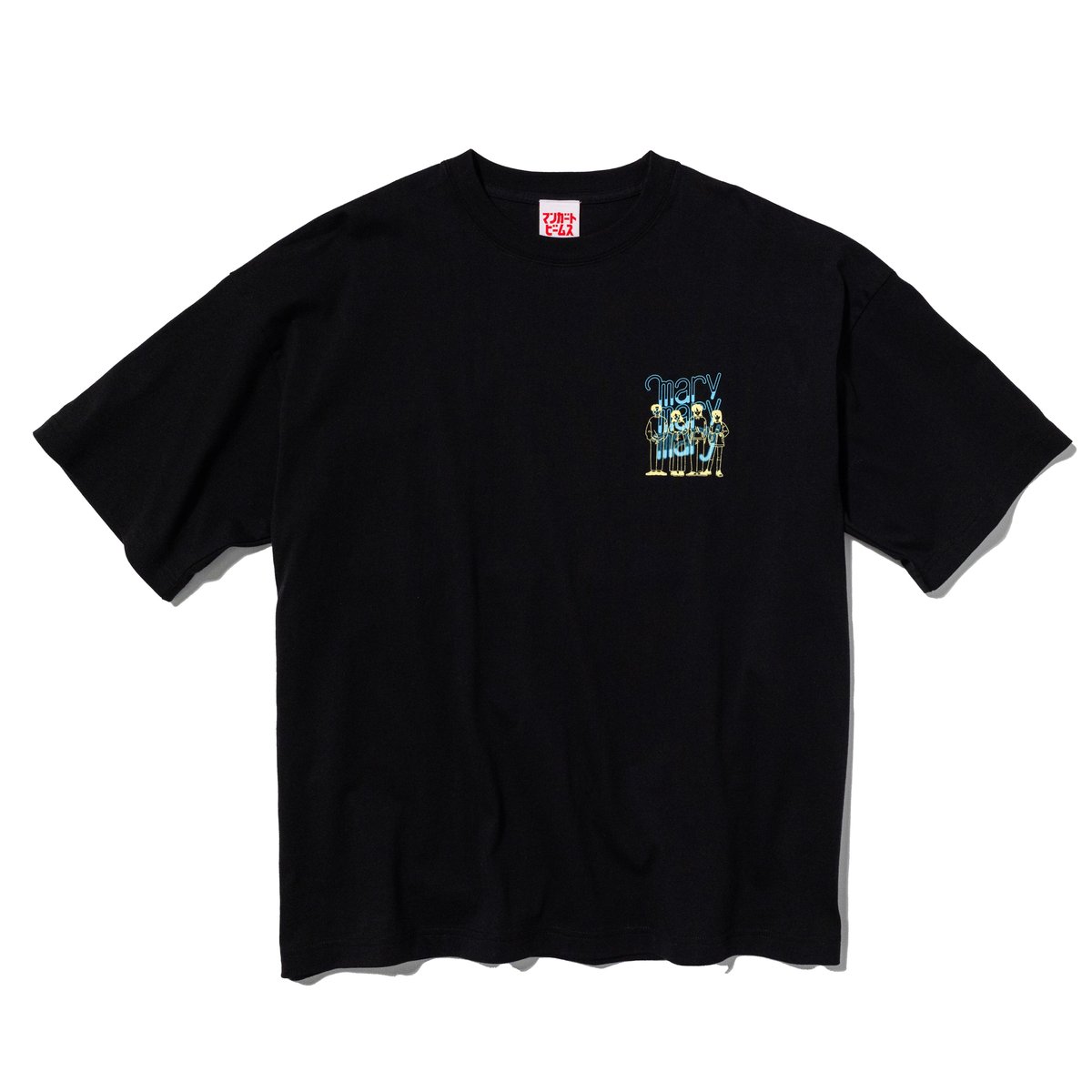 4人組フェードロゴTシャツ -Black- 【マリマリマリー×マンガート 4人組フェードロゴTシャツ -Black- 【マリマリマリー×マンガート