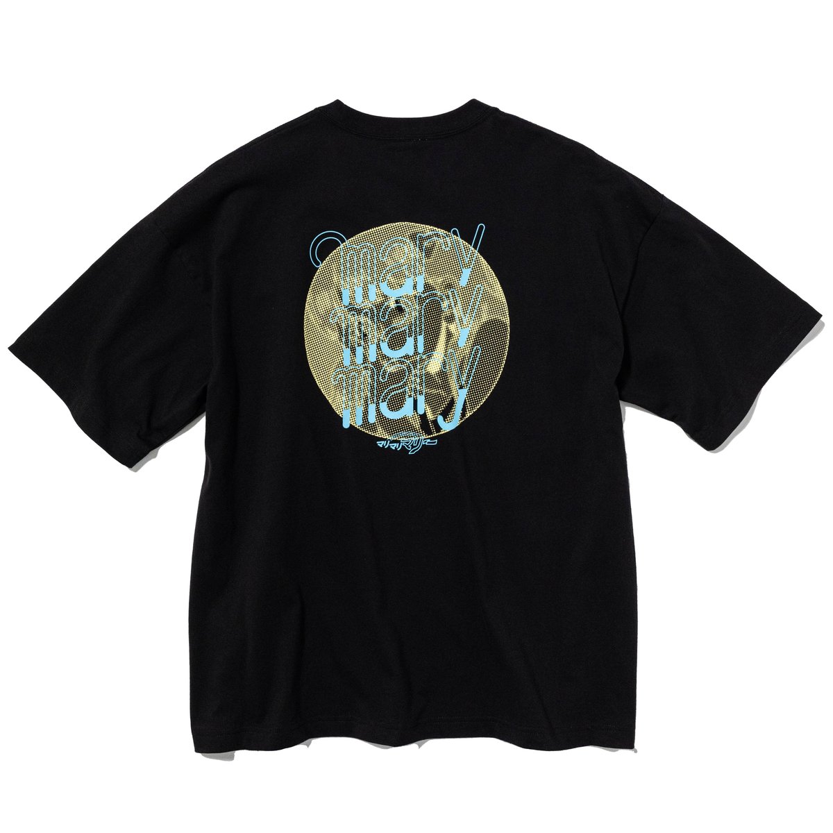 4人組フェードロゴTシャツ -Black- 【マリマリマリー×マンガート 4人組フェードロゴTシャツ -Black- 【マリマリマリー×マンガート