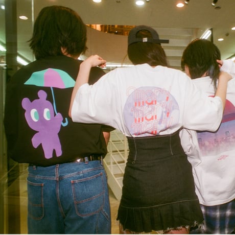 傘クマTシャツ -Purple- 【マリマリマリー×マンガートビームス】