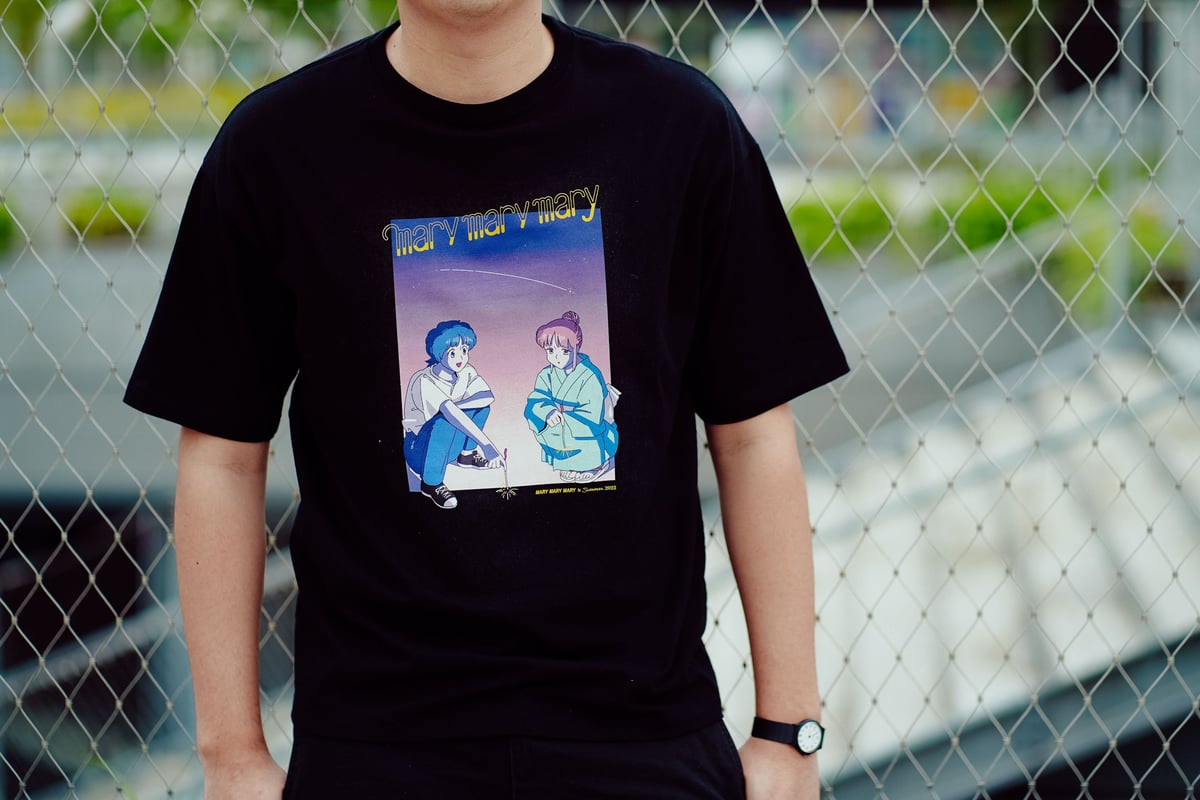 マリー♡さま交渉中 ねずみTシャツ Tシャツ 〈Summer NIGHT〉 -Black- | マリマリマリー 公式グッズ